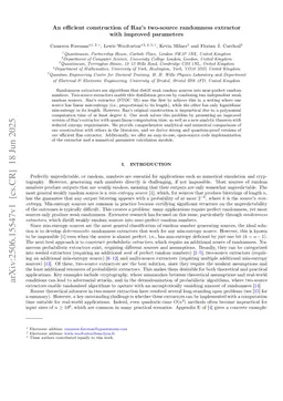 An efficient construction of Raz's two-source randomness extractor with improved parameters