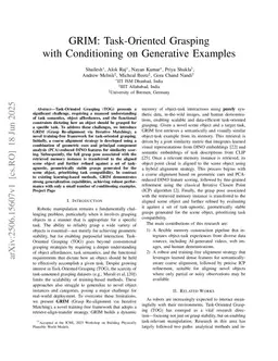 GRIM: Task-Oriented Grasping with Conditioning on Generative Examples