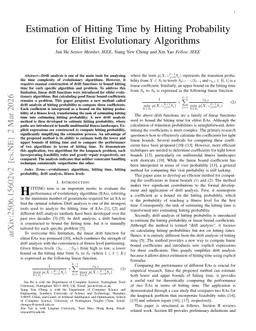 Estimate Hitting Time by Hitting Probability for Elitist Evolutionary Algorithms