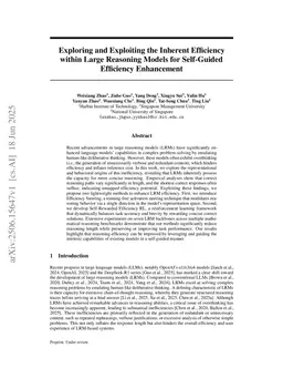 Exploring and Exploiting the Inherent Efficiency within Large Reasoning Models for Self-Guided Efficiency Enhancement