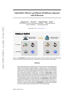 Nabla-R2D3: Effective and Efficient 3D Diffusion Alignment with 2D Rewards