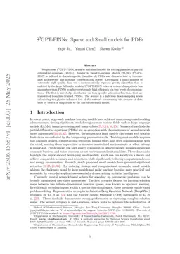 S$^2$GPT-PINNs: Sparse and Small models for PDEs