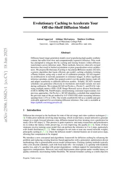 Evolutionary Caching to Accelerate Your Off-the-Shelf Diffusion Model