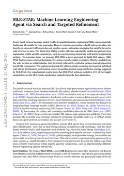 MLE-STAR: Machine Learning Engineering Agent via Search and Targeted Refinement