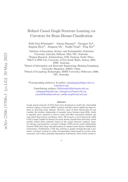 Refined Causal Graph Structure Learning via Curvature for Brain Disease Classification