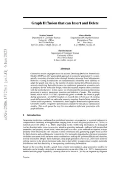 Graph Diffusion that can Insert and Delete