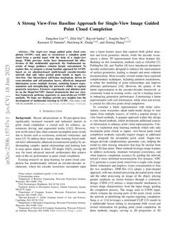 A Strong View-Free Baseline Approach for Single-View Image Guided Point Cloud Completion