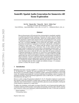 Sonic4D: Spatial Audio Generation for Immersive 4D Scene Exploration