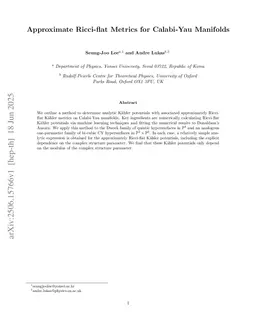Approximate Ricci-flat Metrics for Calabi-Yau Manifolds