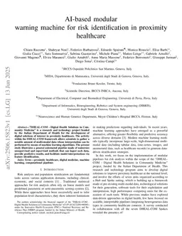 AI-based modular warning machine for risk identification in proximity healthcare