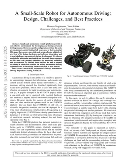 A Small-Scale Robot for Autonomous Driving: Design, Challenges, and Best Practices