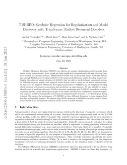 T-SHRED: Symbolic Regression for Regularization and Model Discovery with Transformer Shallow Recurrent Decoders