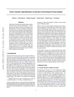 Early Attentive Sparsification Accelerates Neural Speech Transcription