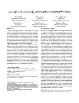 Data-Agnostic Cardinality Learning from Imperfect Workloads