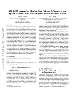 SEP-GCN: Leveraging Similar Edge Pairs with Temporal and Spatial Contexts for Location-Based Recommender Systems