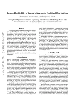 Improved Intelligibility of Dysarthric Speech using Conditional Flow Matching