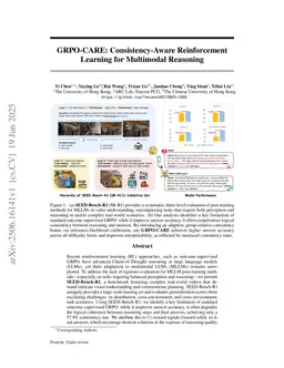 GRPO-CARE: Consistency-Aware Reinforcement Learning for Multimodal Reasoning
