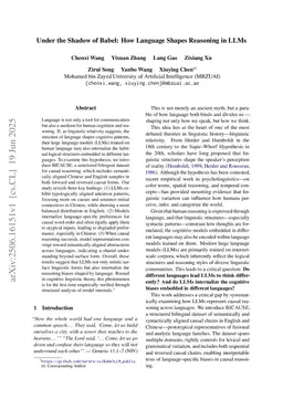 Under the Shadow of Babel: How Language Shapes Reasoning in LLMs