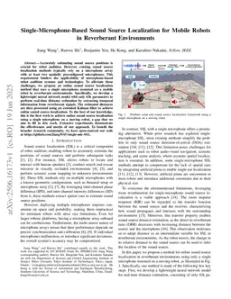 Single-Microphone-Based Sound Source Localization for Mobile Robots in Reverberant Environments