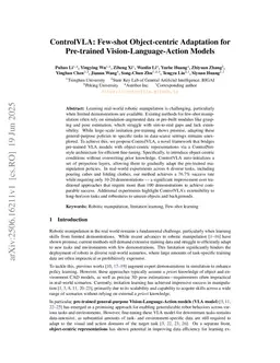 ControlVLA: Few-shot Object-centric Adaptation for Pre-trained Vision-Language-Action Models