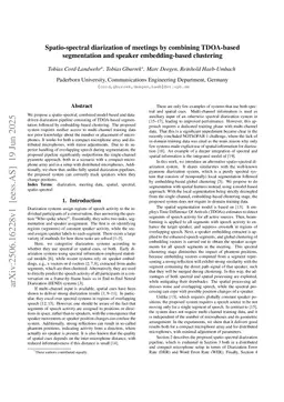 Spatio-spectral diarization of meetings by combining TDOA-based segmentation and speaker embedding-based clustering