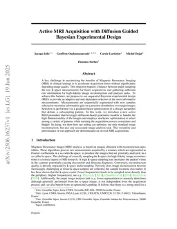 Active MRI Acquisition with Diffusion Guided Bayesian Experimental Design