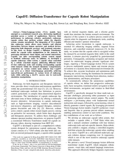 CapsDT: Diffusion-Transformer for Capsule Robot Manipulation