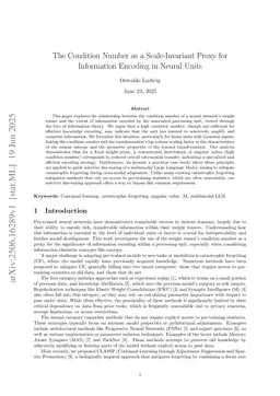 The Condition Number as a Scale-Invariant Proxy for Information Encoding in Neural Units