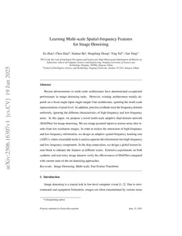 Learning Multi-scale Spatial-frequency Features for Image Denoising