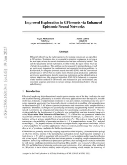 Improved Exploration in GFlownets via Enhanced Epistemic Neural Networks