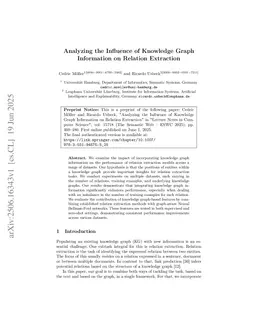 Analyzing the Influence of Knowledge Graph Information on Relation Extraction