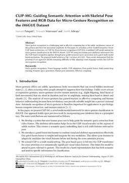 CLIP-MG: Guiding Semantic Attention with Skeletal Pose Features and RGB Data for Micro-Gesture Recognition on the iMiGUE Dataset