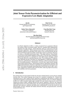 Joint Tensor-Train Parameterization for Efficient and Expressive Low-Rank Adaptation