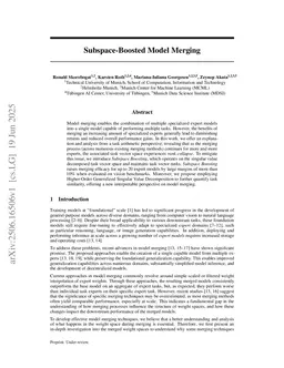 Subspace-Boosted Model Merging