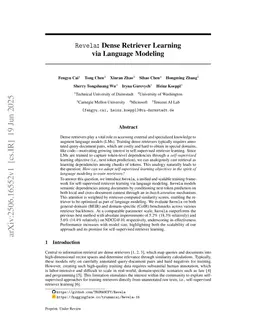 Revela: Dense Retriever Learning via Language Modeling