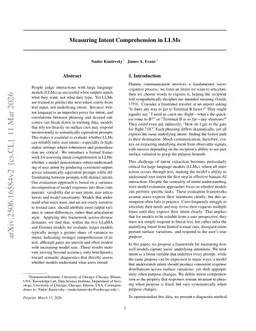 Measuring Intent Comprehension in LLMs