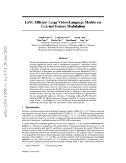 LaVi: Efficient Large Vision-Language Models via Internal Feature Modulation