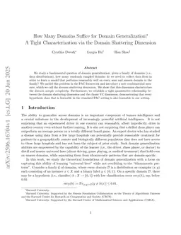 How Many Domains Suffice for Domain Generalization? A Tight Characterization via the Domain Shattering Dimension