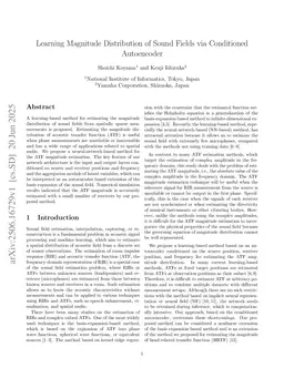 Learning Magnitude Distribution of Sound Fields via Conditioned Autoencoder