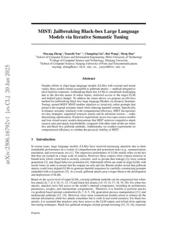 MIST: Jailbreaking Black-box Large Language Models via Iterative Semantic Tuning