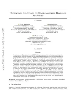 Bandwidth Selectors on Semiparametric Bayesian Networks