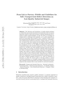 From Lab to Factory: Pitfalls and Guidelines for Self-/Unsupervised Defect Detection on Low-Quality Industrial Images