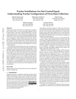 Tracker Installations Are Not Created Equal: Understanding Tracker Configuration of Form Data Collection