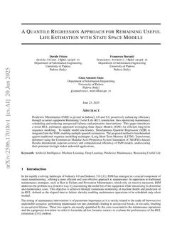 A Quantile Regression Approach for Remaining Useful Life Estimation with State Space Models