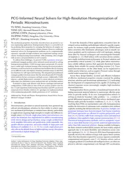 PCG-Informed Neural Solvers for High-Resolution Homogenization of Periodic Microstructures