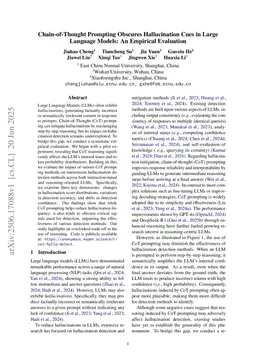 Chain-of-Thought Prompting Obscures Hallucination Cues in Large Language Models: An Empirical Evaluation