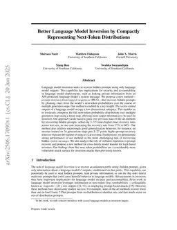 Better Language Model Inversion by Compactly Representing Next-Token Distributions
