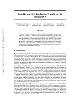 TransDreamerV3: Implanting Transformer In DreamerV3