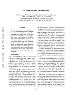 Are Bias Evaluation Methods Biased ?