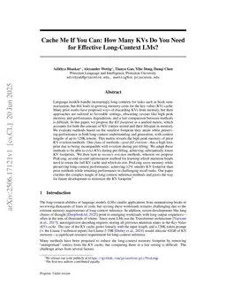 Cache Me If You Can: How Many KVs Do You Need for Effective Long-Context LMs?